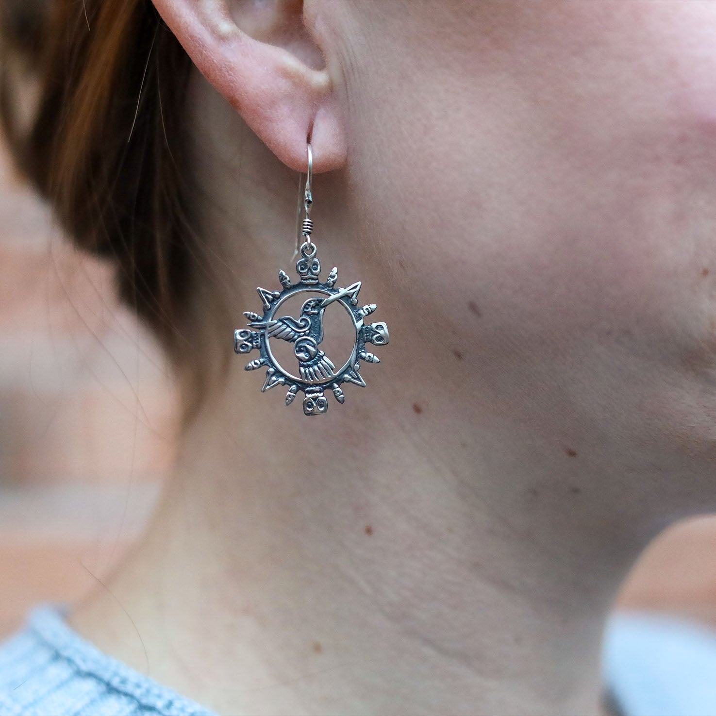 Sterling Silver Canción del Colibrí Earrings