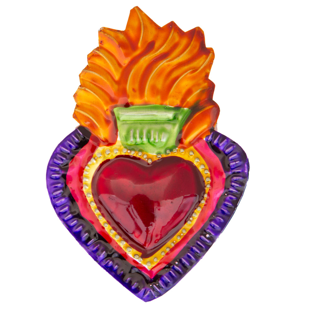 Color Heart Tin Art Milagro Napkin Ring