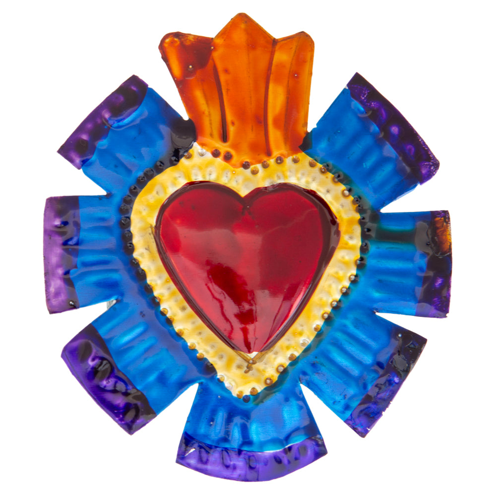 Color Heart Tin Art Milagro Napkin Ring