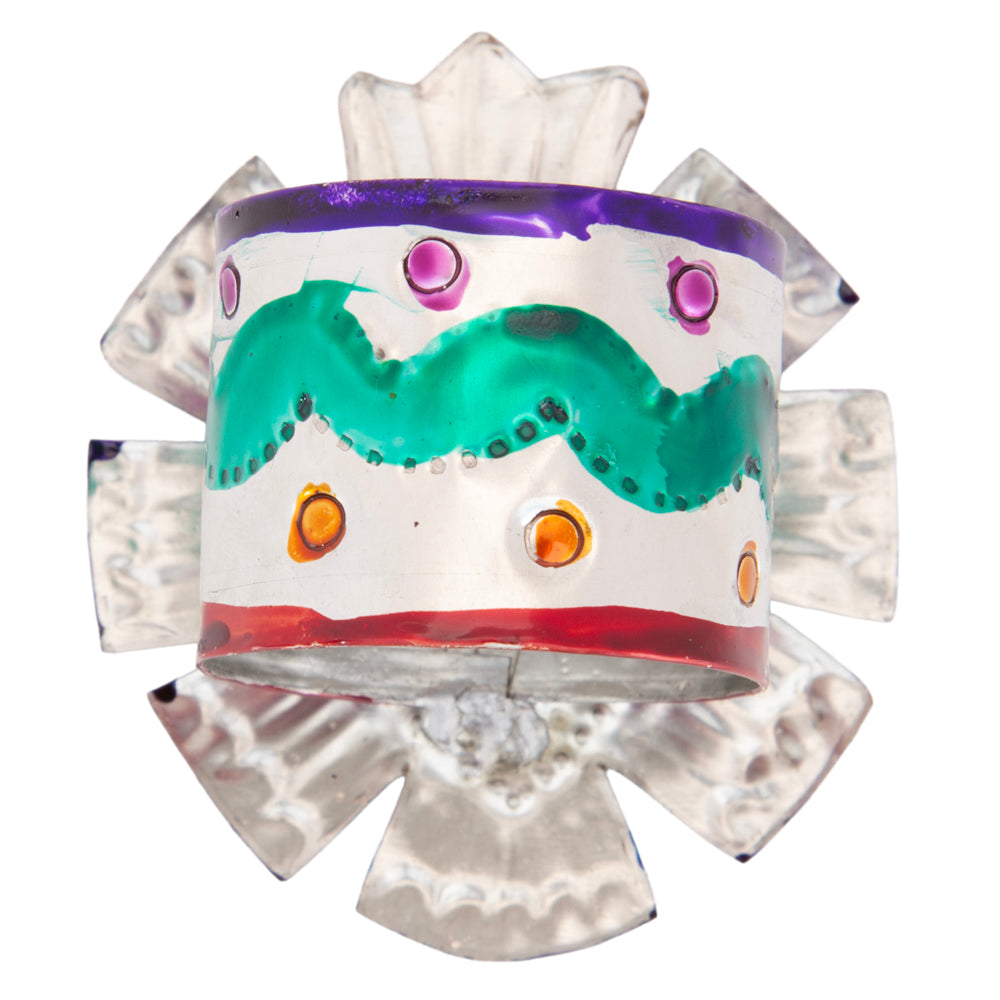 Color Heart Tin Art Milagro Napkin Ring