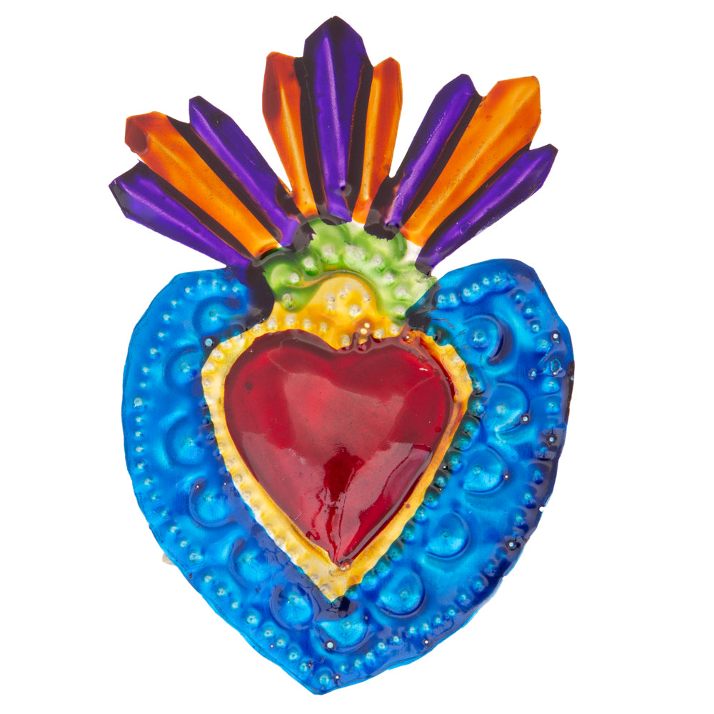 Color Heart Tin Art Milagro Napkin Ring