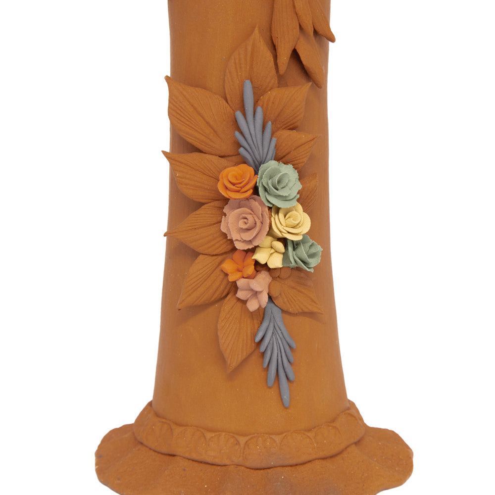 Tall Catrina en Natural From Capula Clay Sculpture