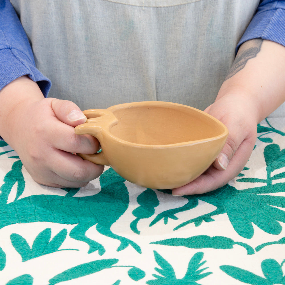 Natural Clay Heart Mug