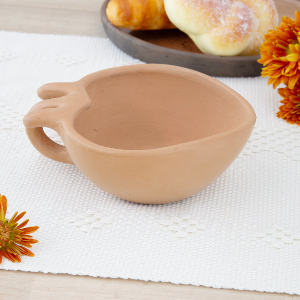 Natural Clay Heart Mug