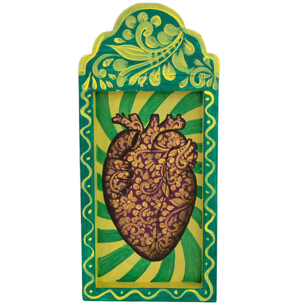 Hearts Hand-Painted Wooden Nicho Frames