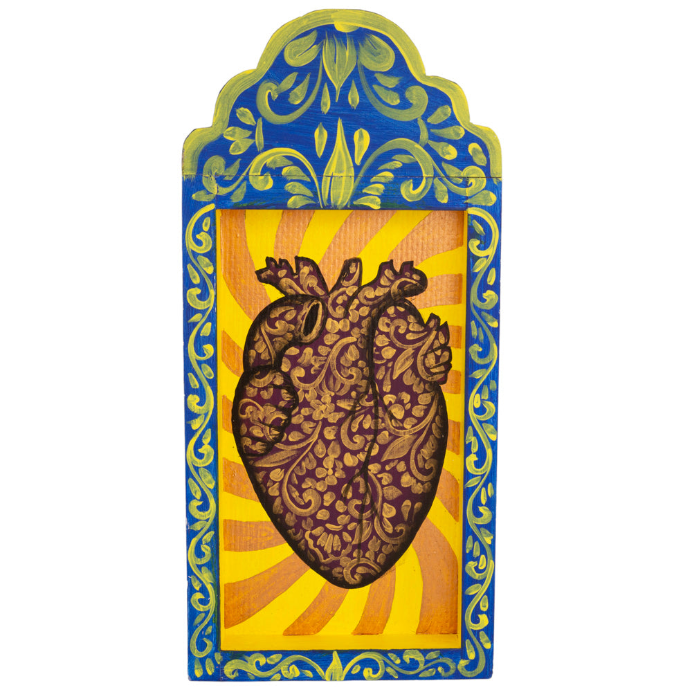 Hearts Hand-Painted Wooden Nicho Frames