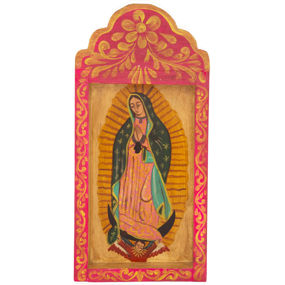 Religious Hand-Painted Wooden Nicho Frames