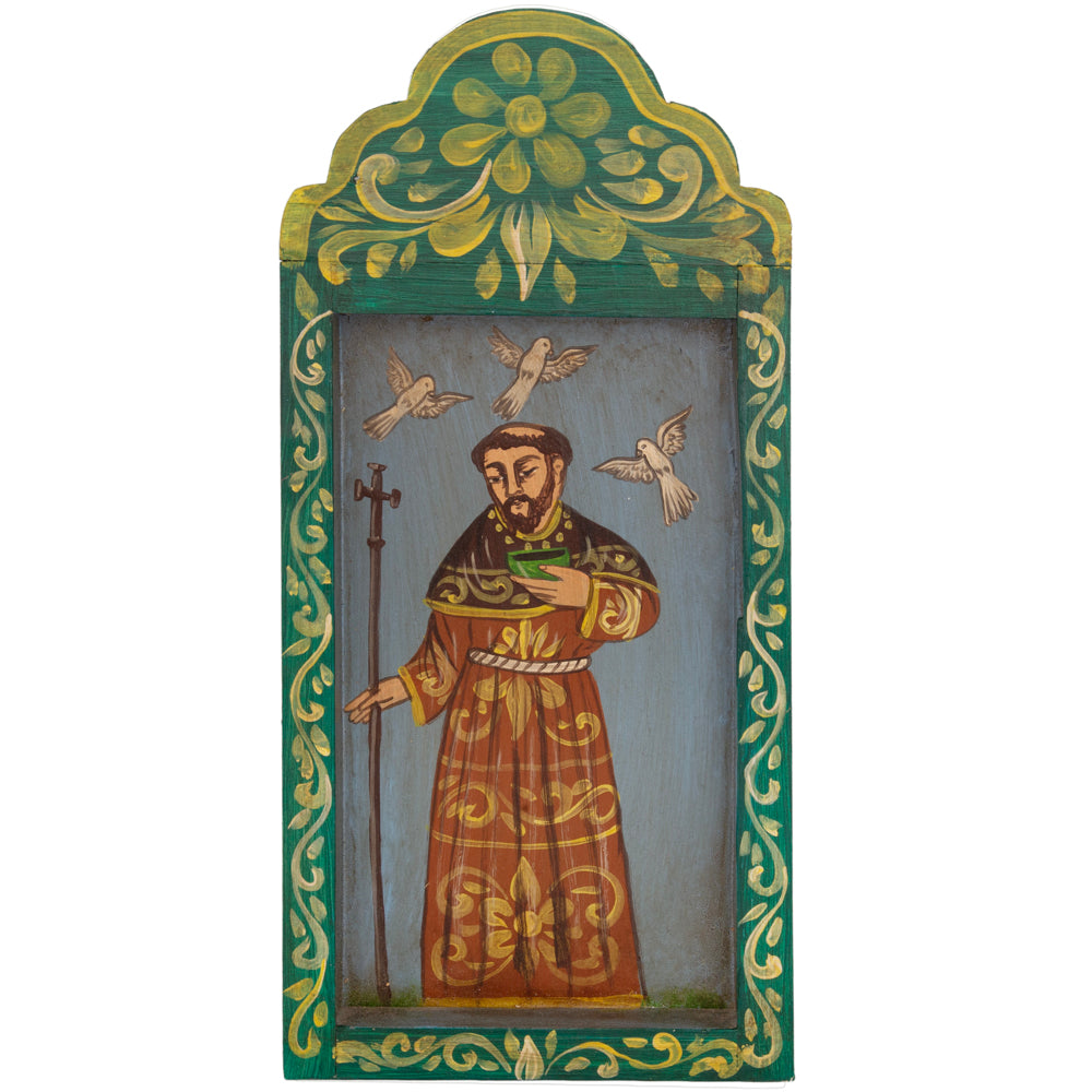 Religious Hand-Painted Wooden Nicho Frames