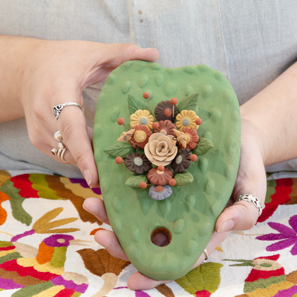 Nopal Barro Pigmentado Clay Wall Art