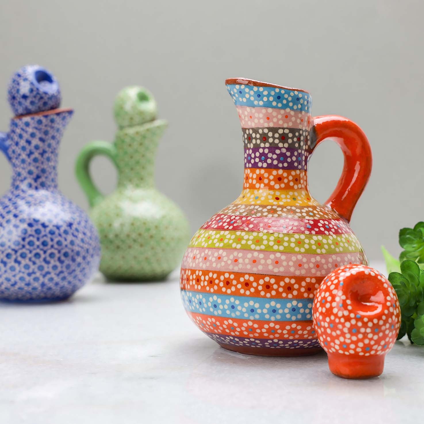 Capula Small Clay Oil Cruet