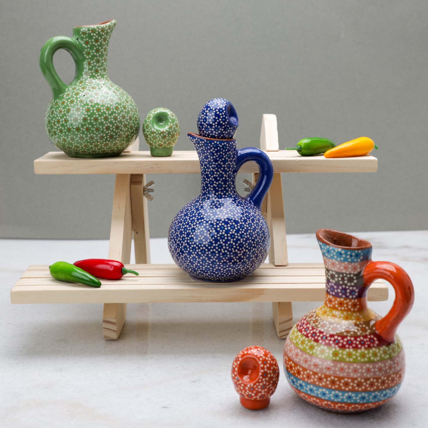 Capula Small Clay Oil Cruet