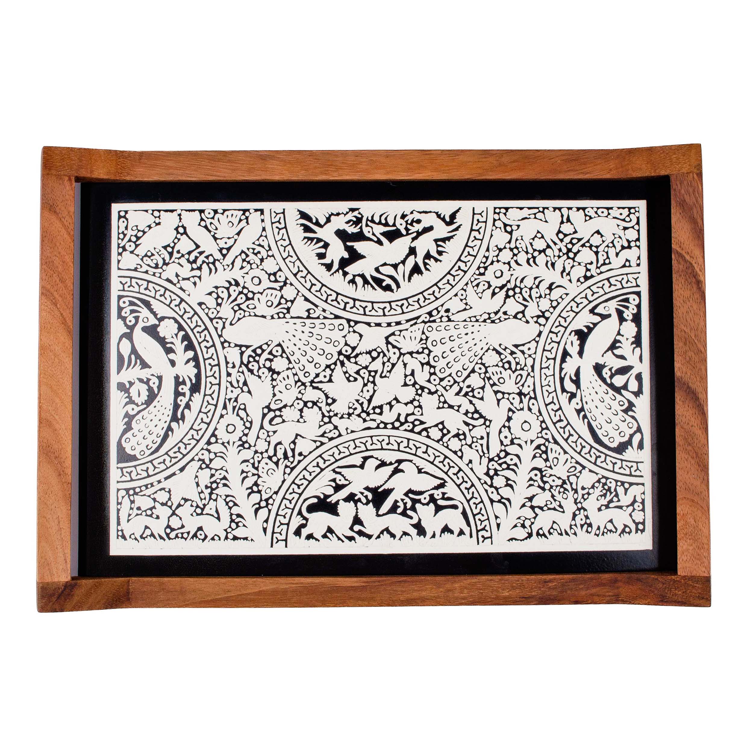 Olinalá Parota Solid Wood Serving Tray (Large)