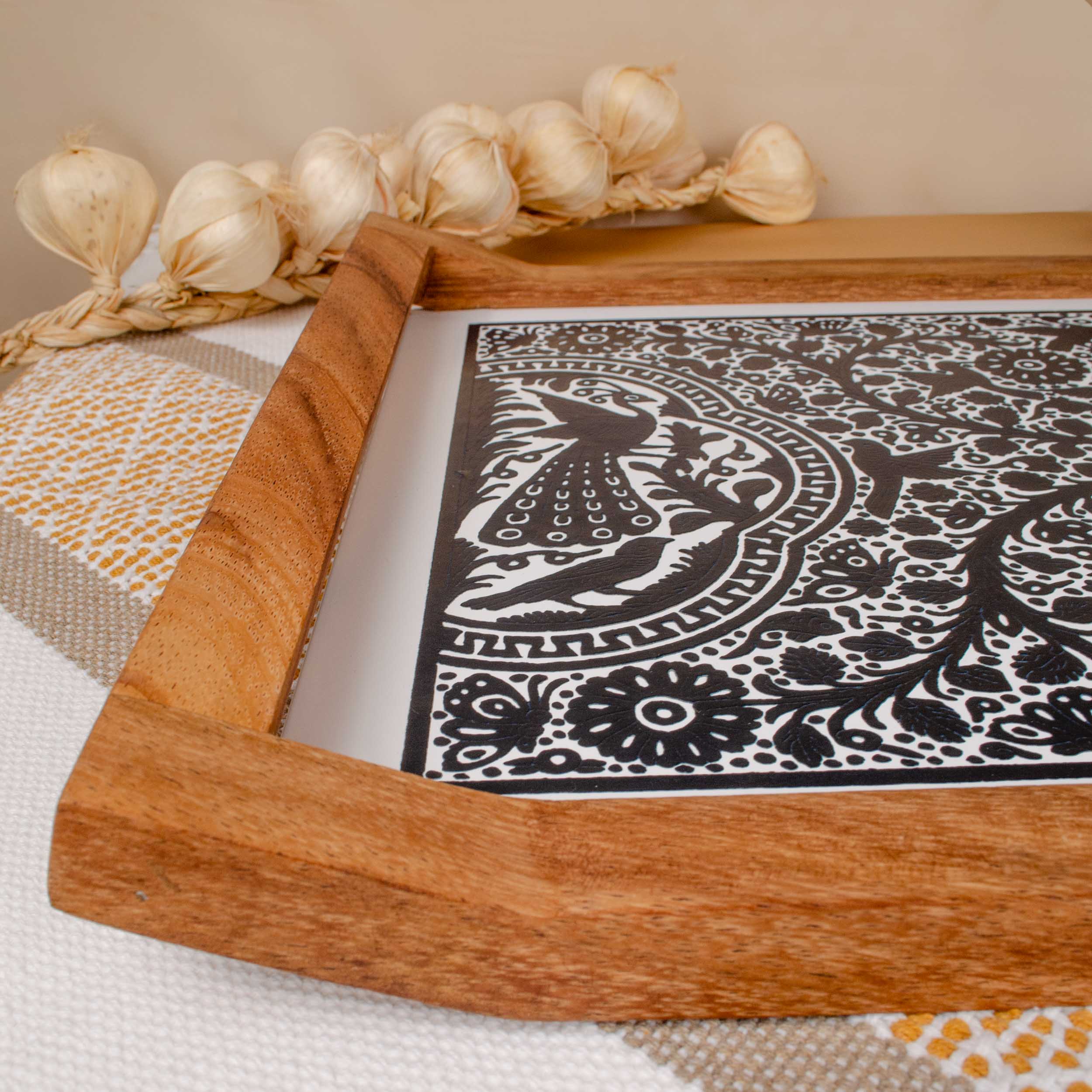 Olinalá Parota Solid Wood Serving Tray (Large)