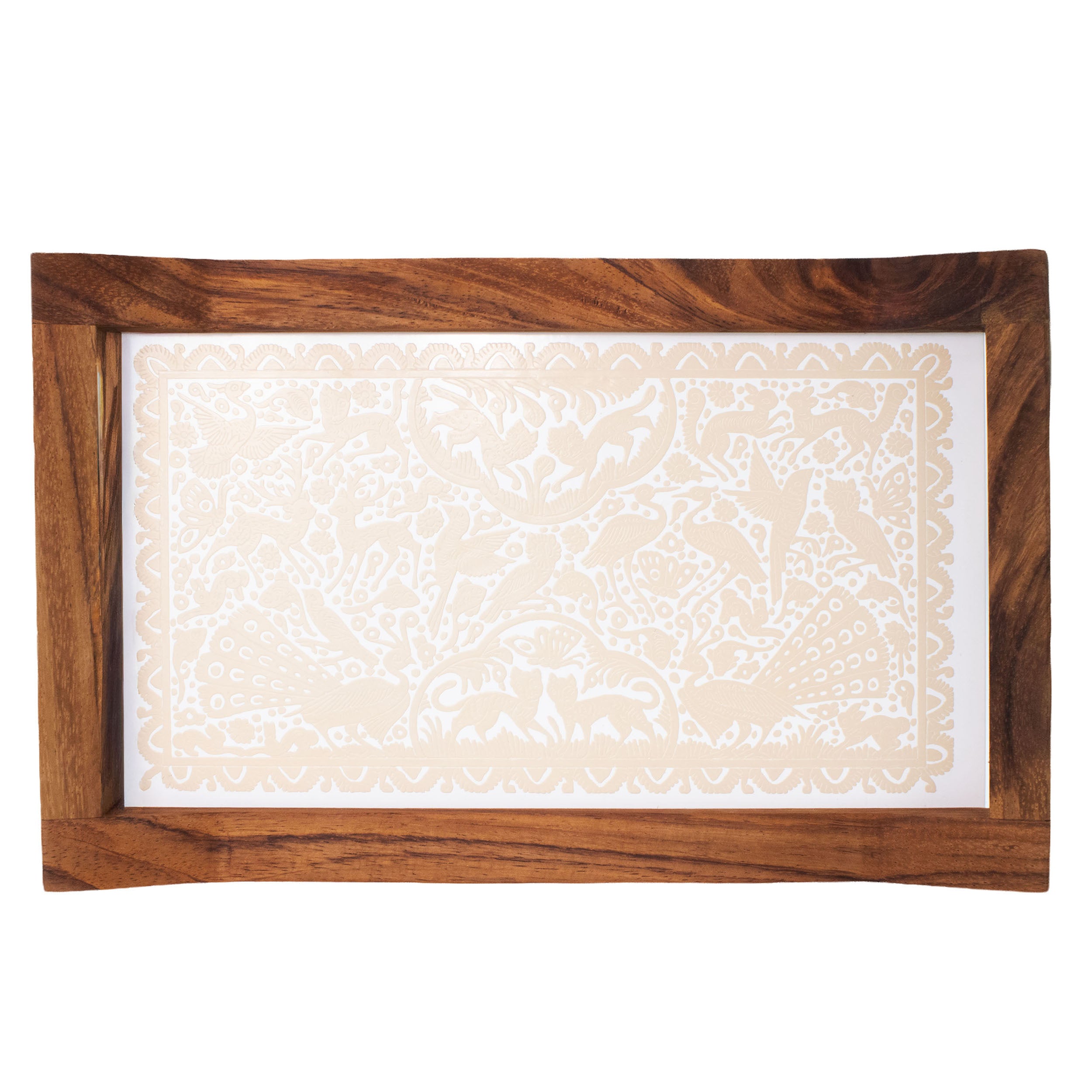 Small Olinalá Parota Solid Wood Serving Tray