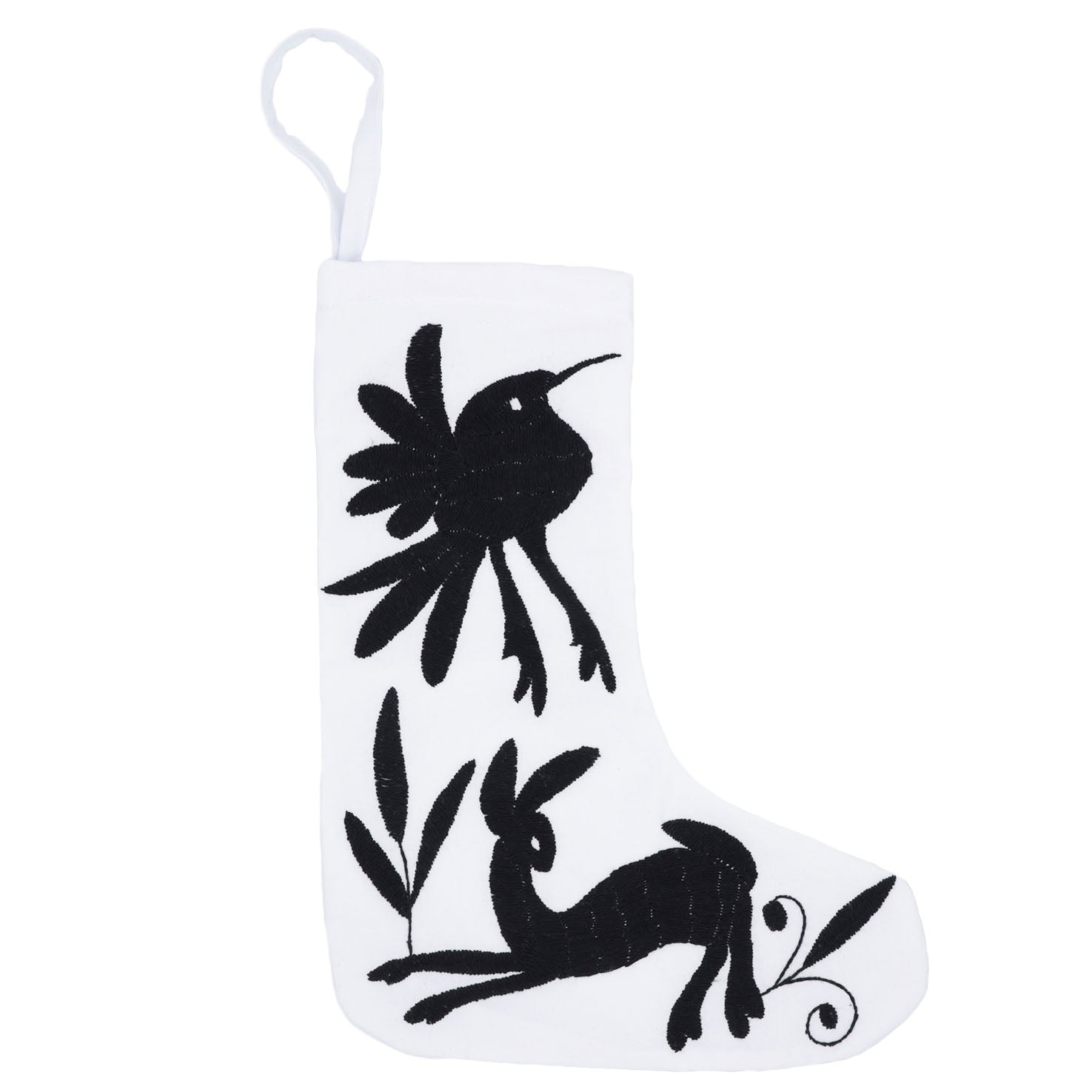 Christmas Otomí Embroidered Stocking