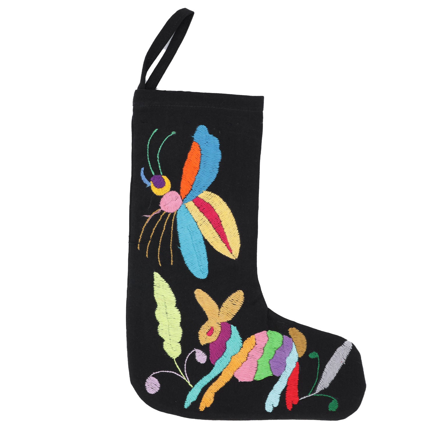 Christmas Otomí Embroidered Stocking