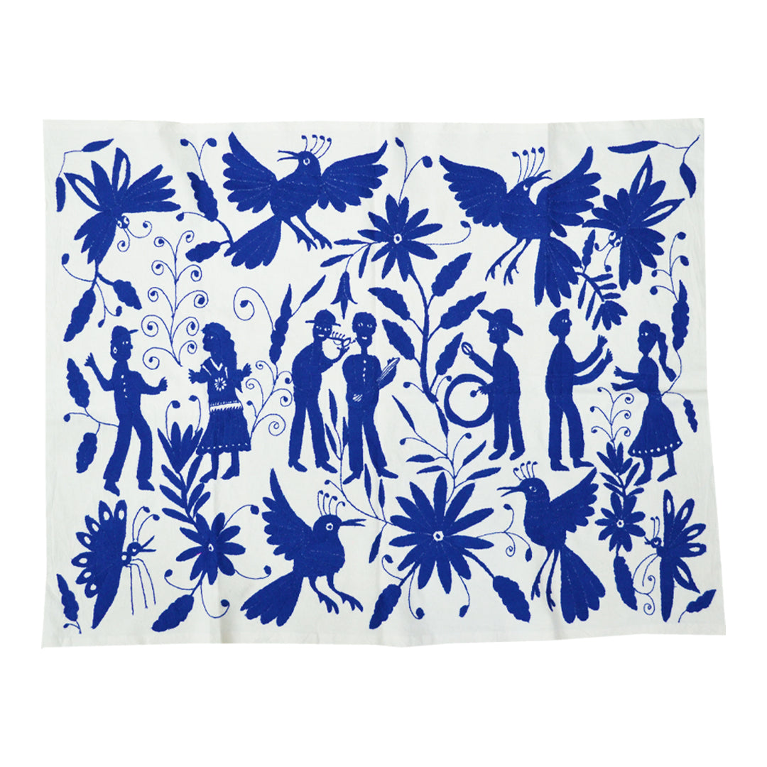 El Baile Otomí Hand-Embroidered Tapestry