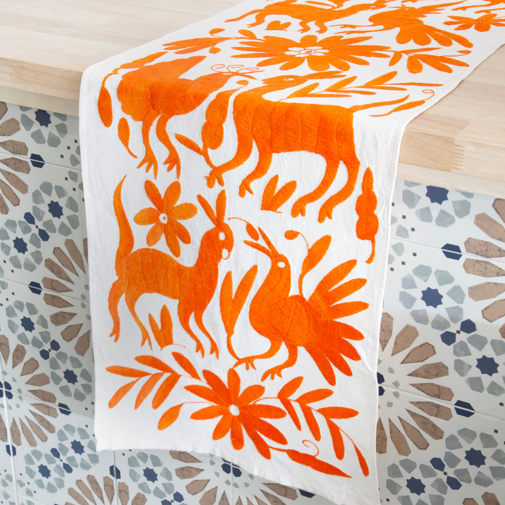 Otomí Hand-Embroidered Table Runner