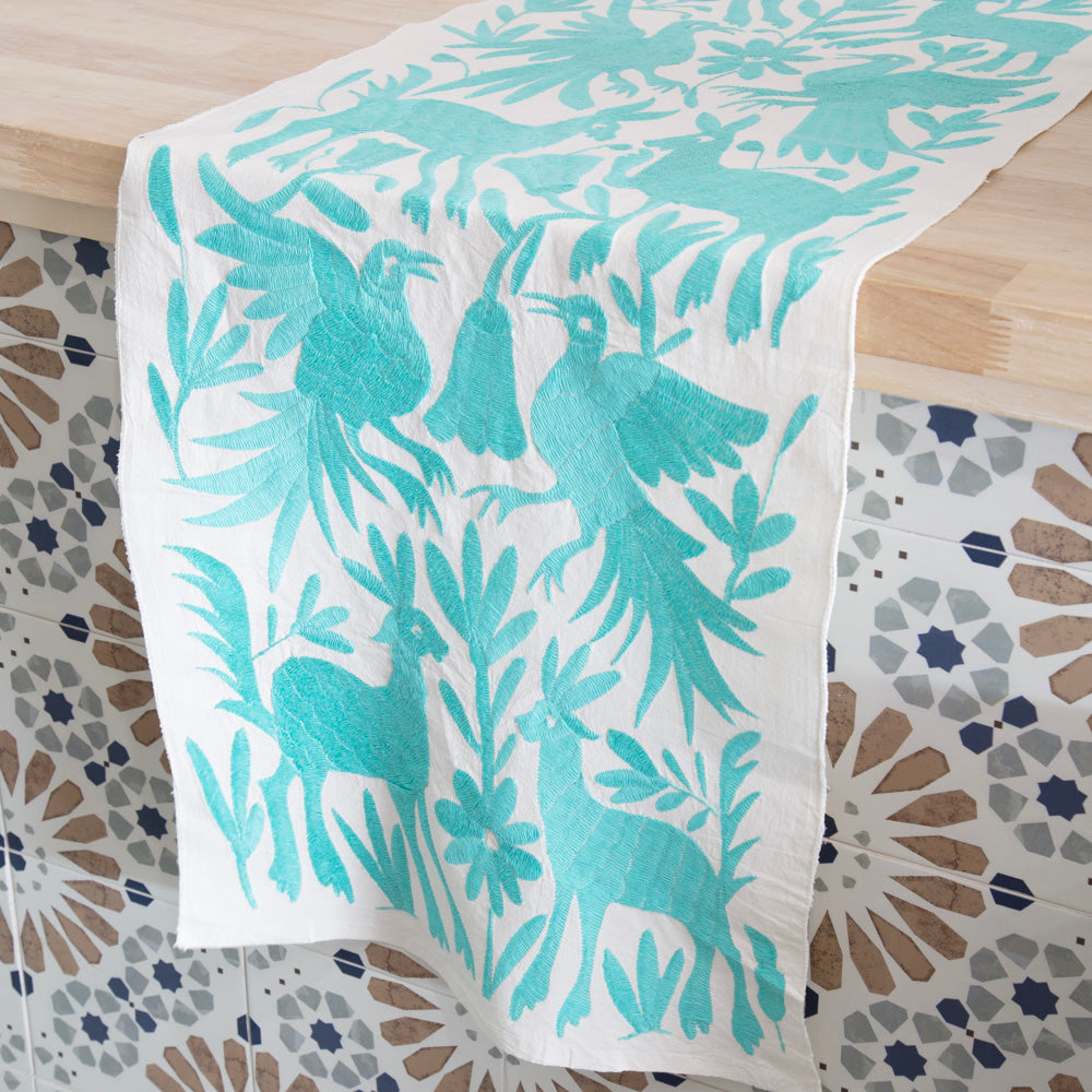 Otomí Hand-Embroidered Table Runner