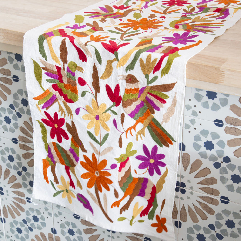 Otomí Hand-Embroidered Table Runner