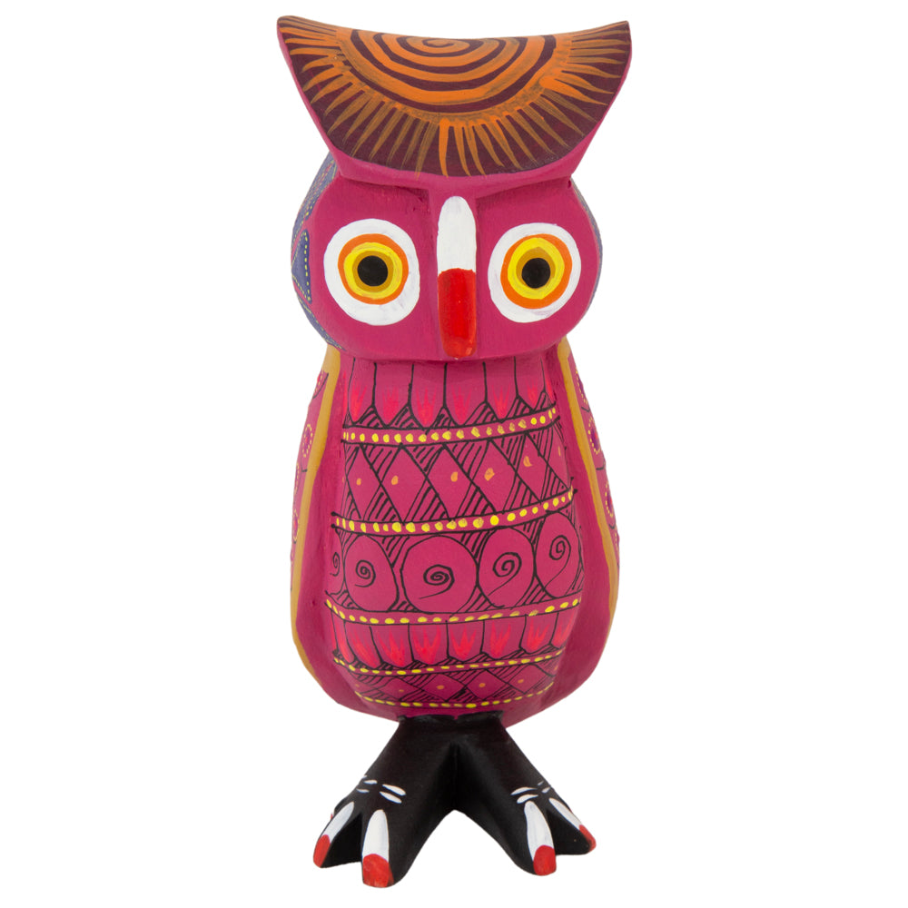 La Bruja Large Owl Alebrije with Frets