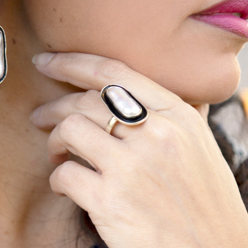 Sterling Silver Luna Negra Ring