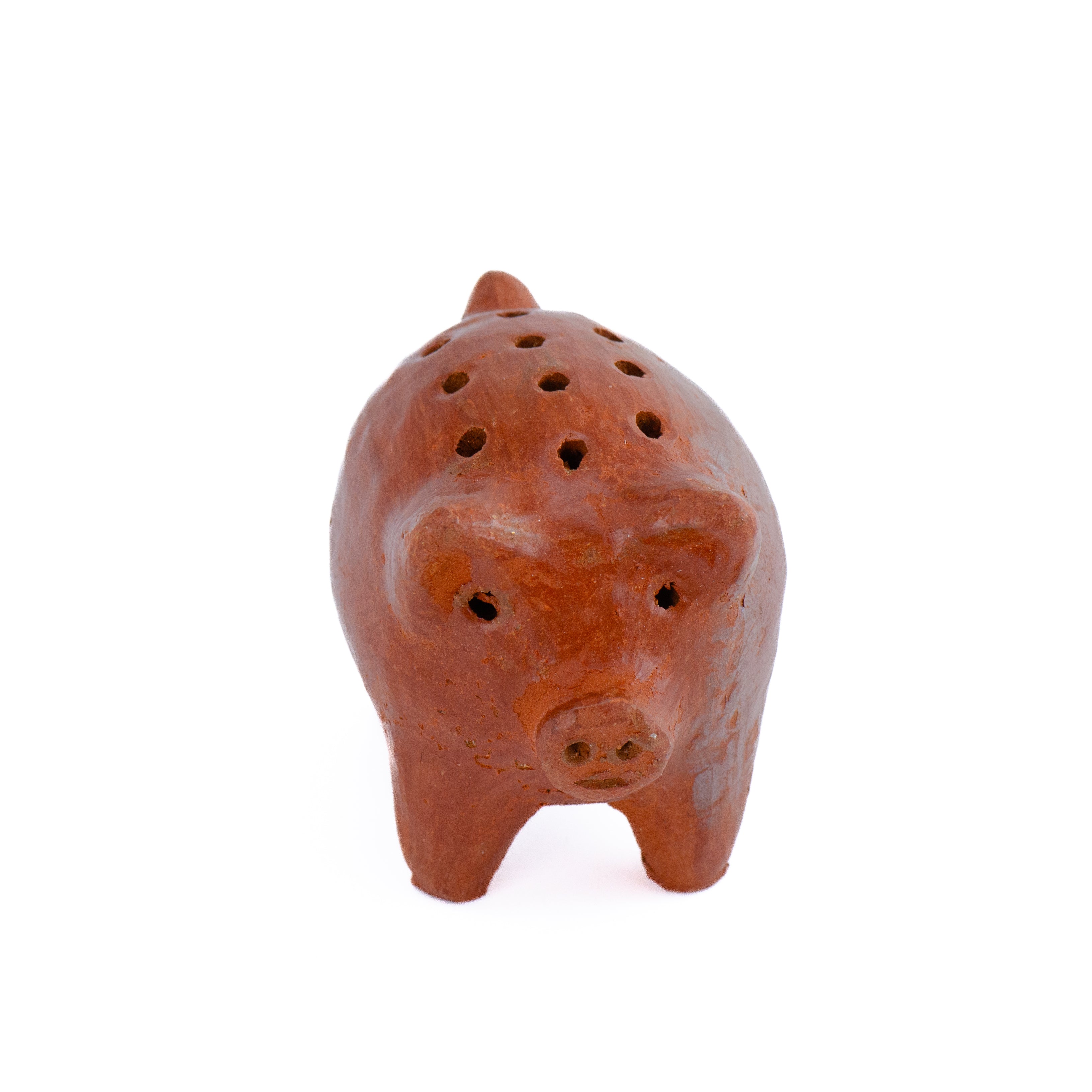 Red Clay Terracotta Cochinito Toothpick Holder
