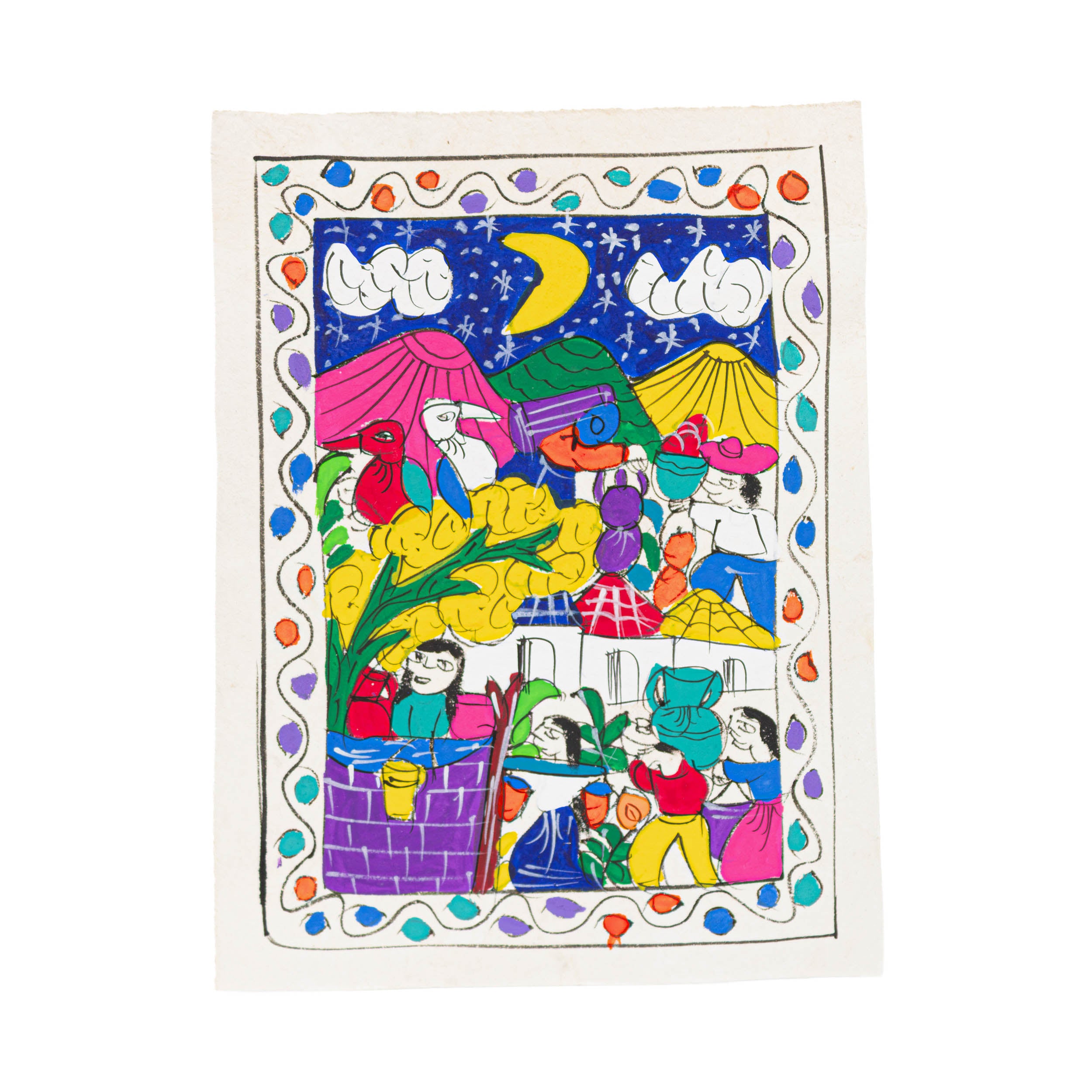 Mini Papel Amate Storytelling Paintings by María