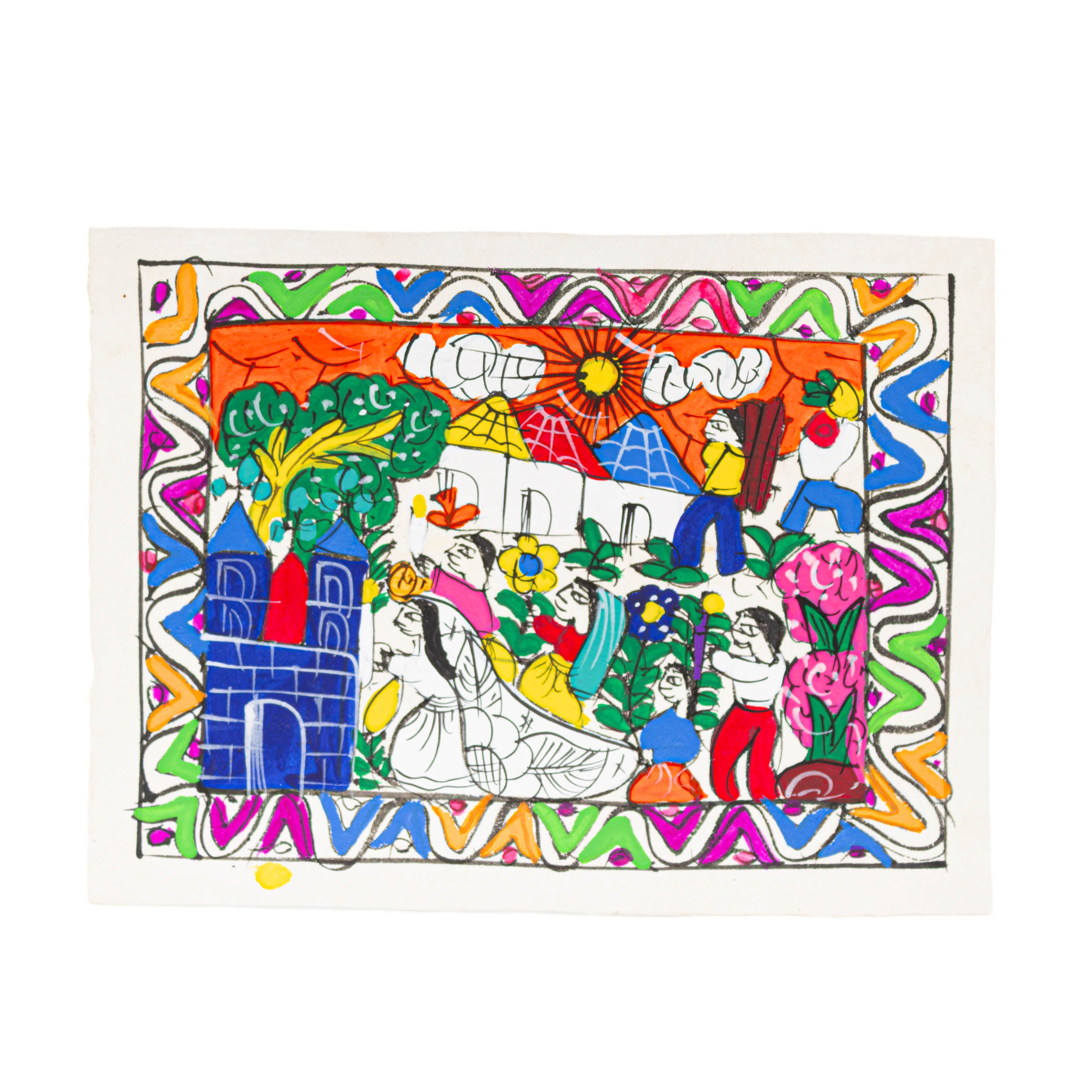 Mini Papel Amate Storytelling Paintings by María