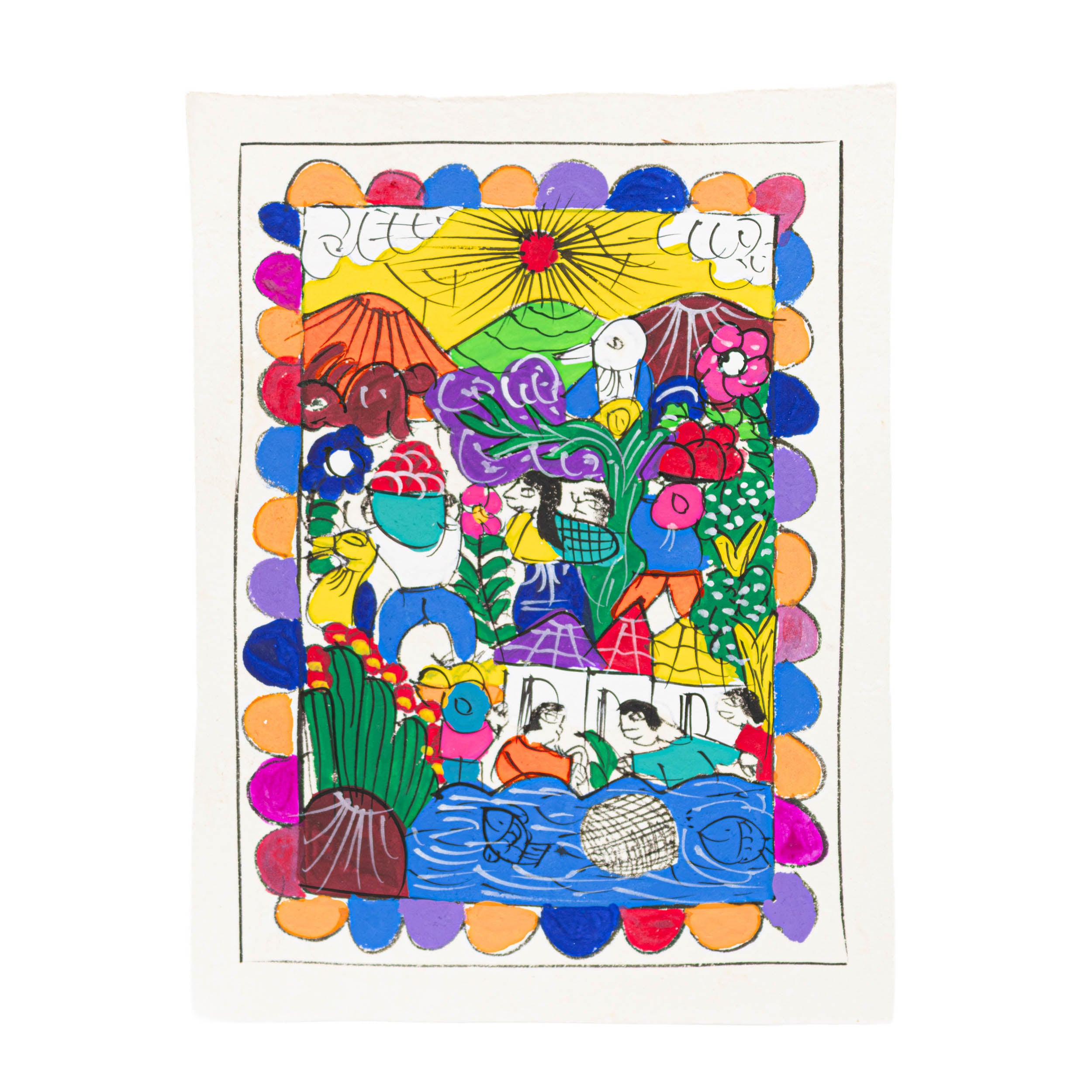 Mini Papel Amate Storytelling Paintings by María