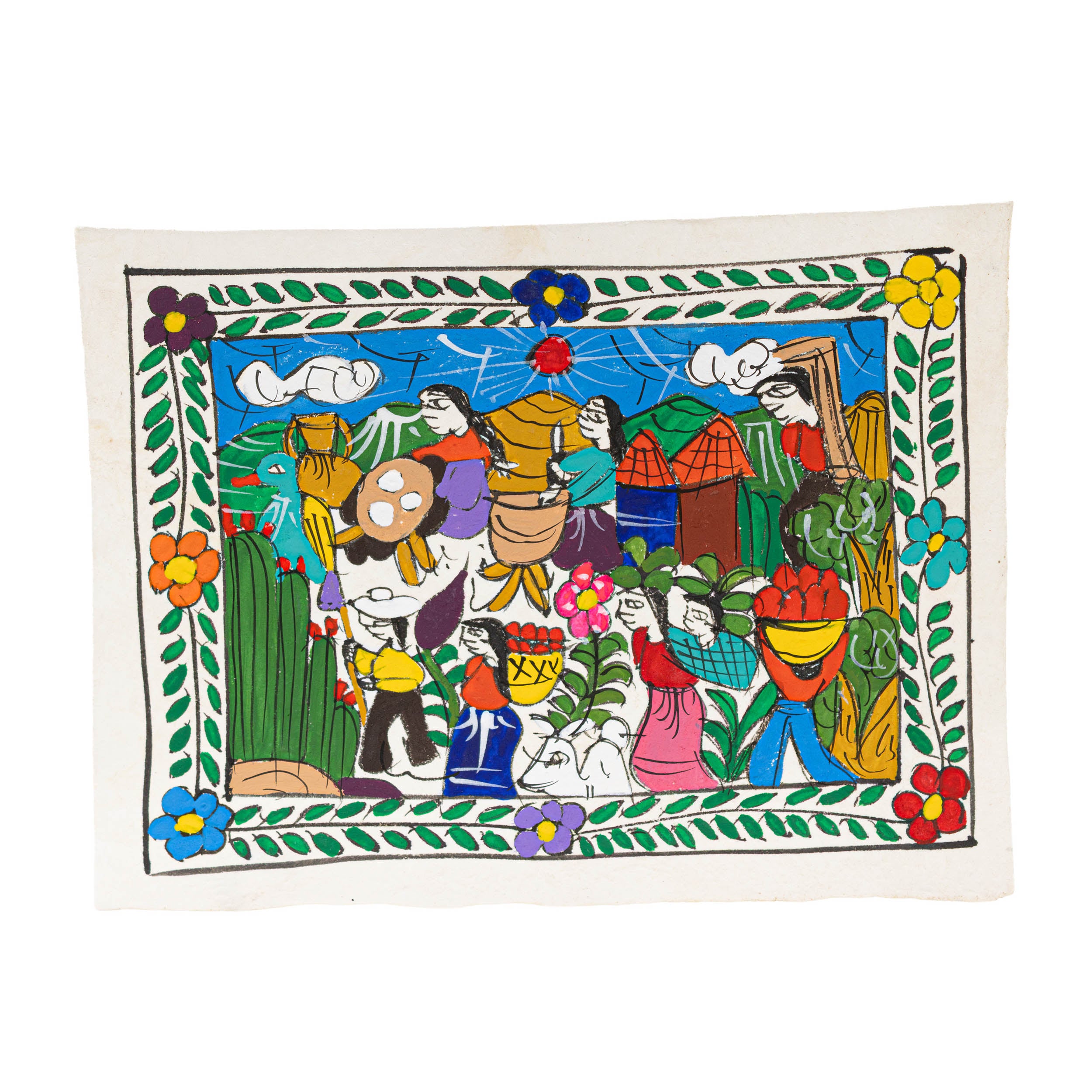 Mini Papel Amate Storytelling Paintings by María