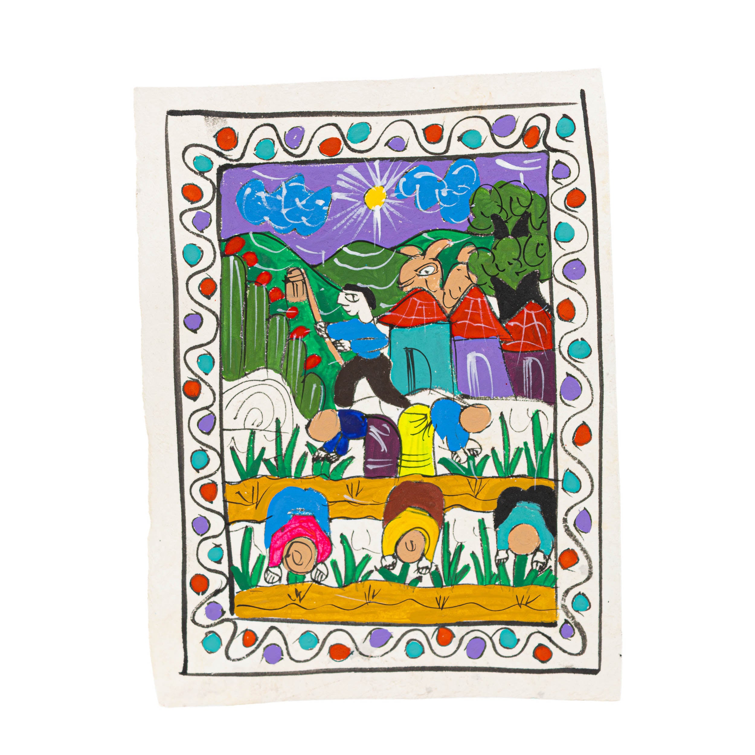 Mini Papel Amate Storytelling Paintings by María