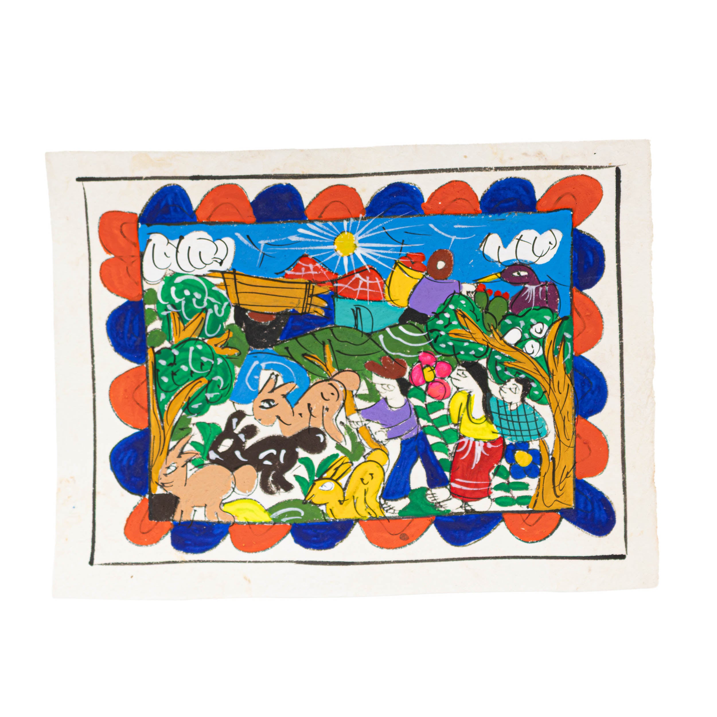 Mini Papel Amate Storytelling Paintings by María