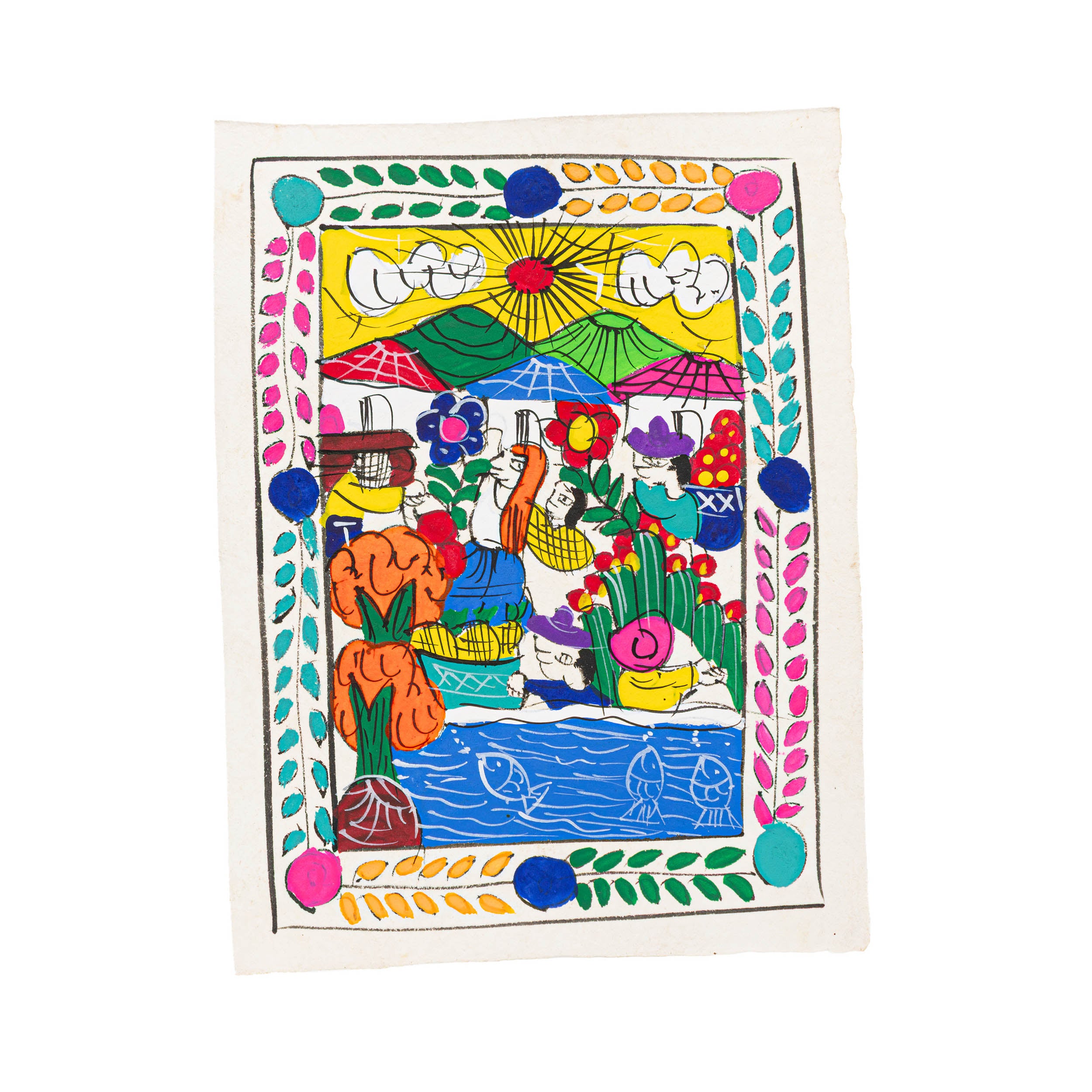 Mini Papel Amate Storytelling Paintings by María