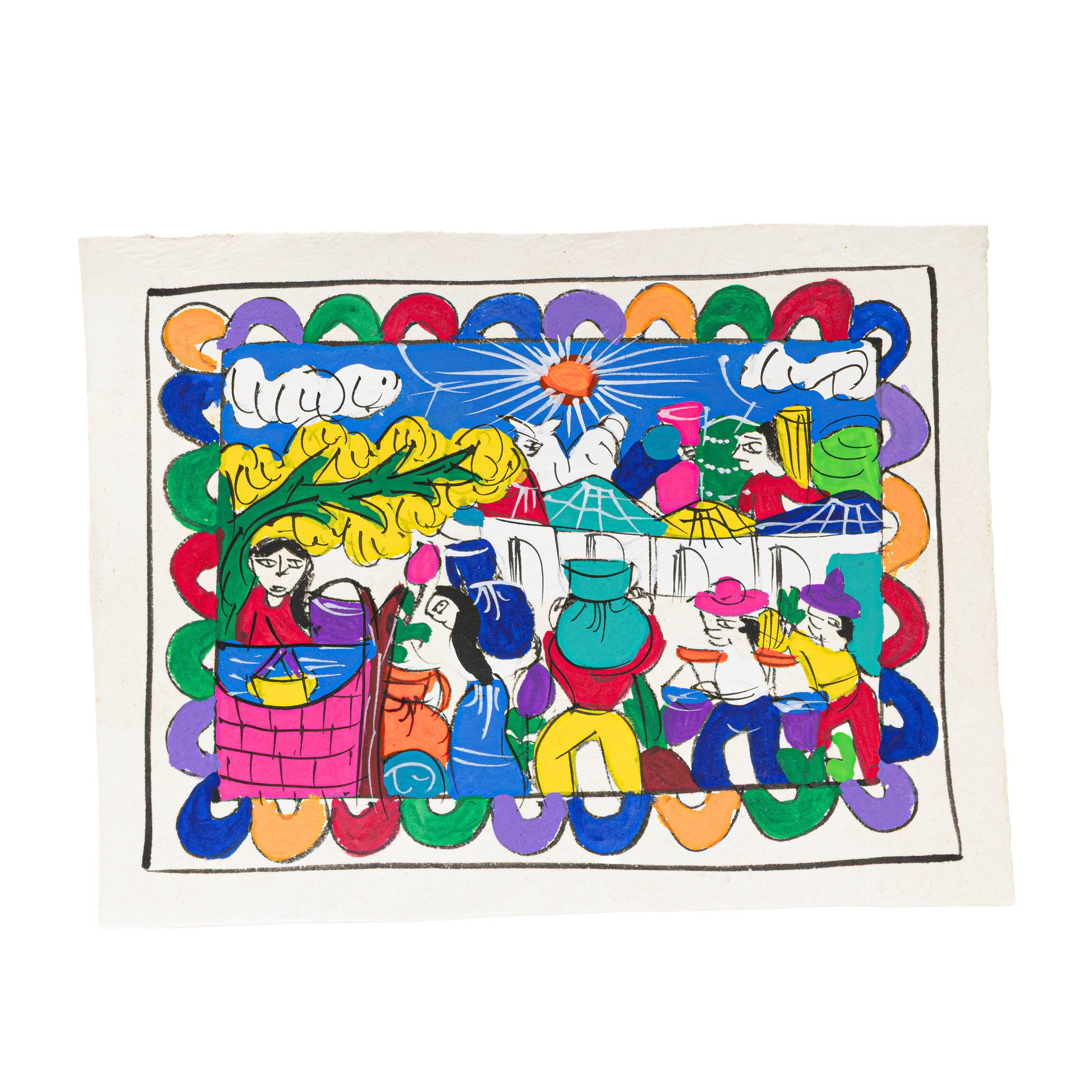 Mini Papel Amate Storytelling Paintings by María