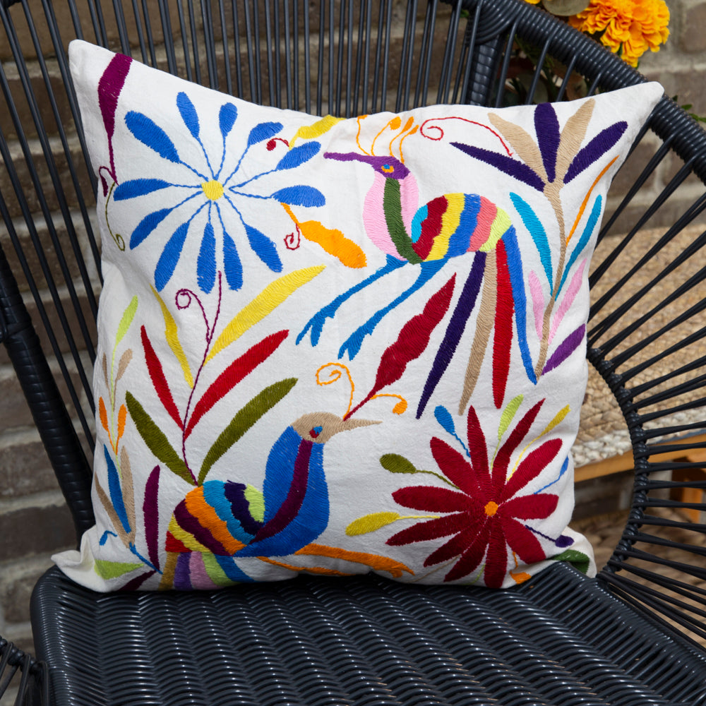 Otomí Hand-Embroidered Pillow Covers