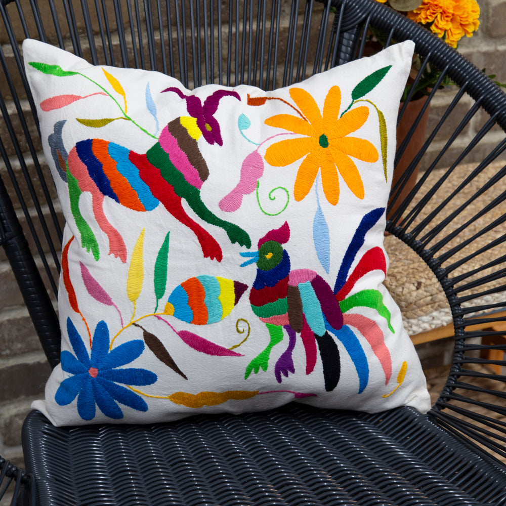 Otomí Hand-Embroidered Pillow Covers