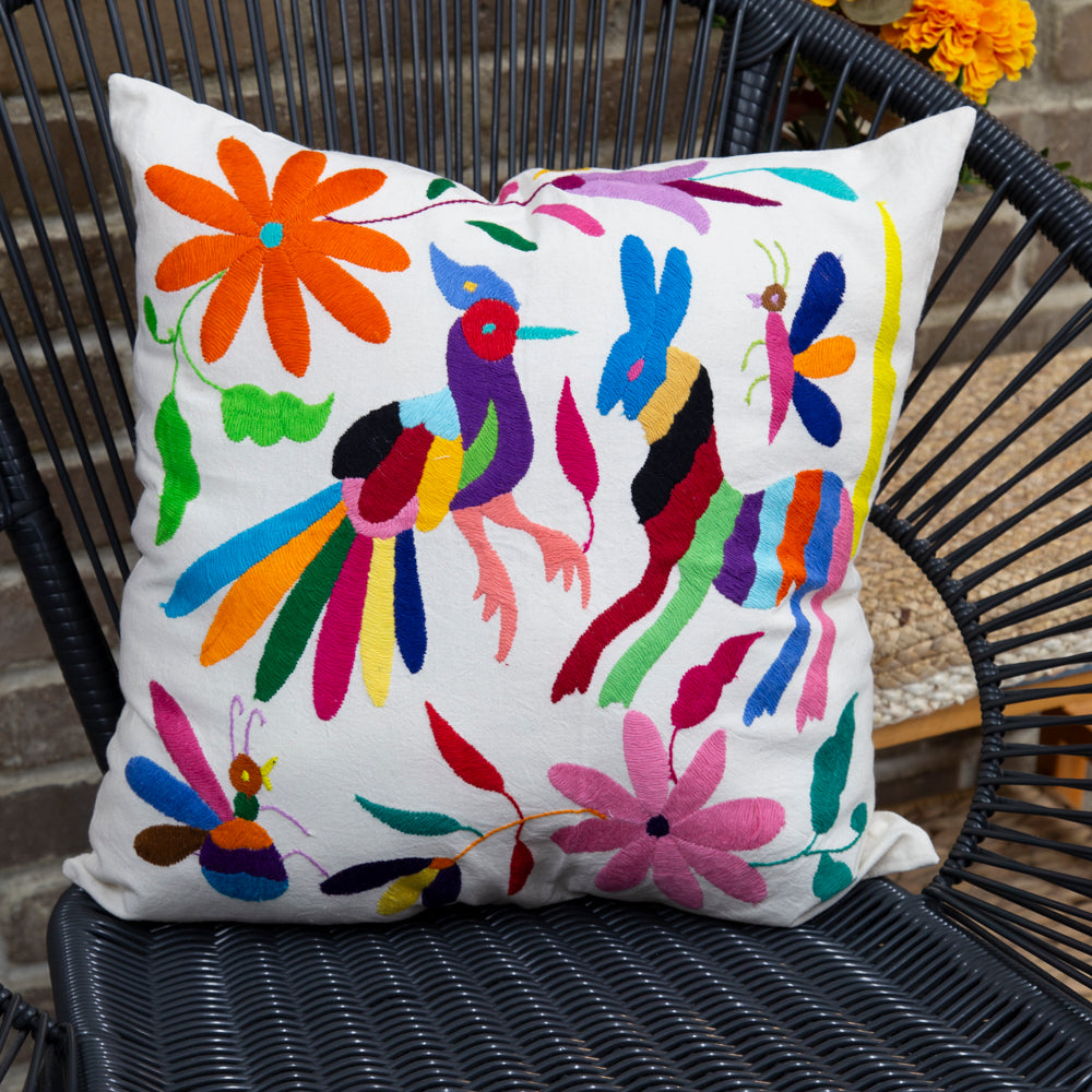 Otomí Hand-Embroidered Pillow Covers