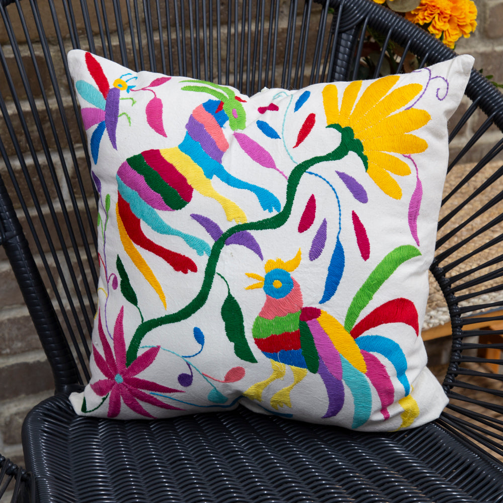 Otomí Hand-Embroidered Pillow Covers