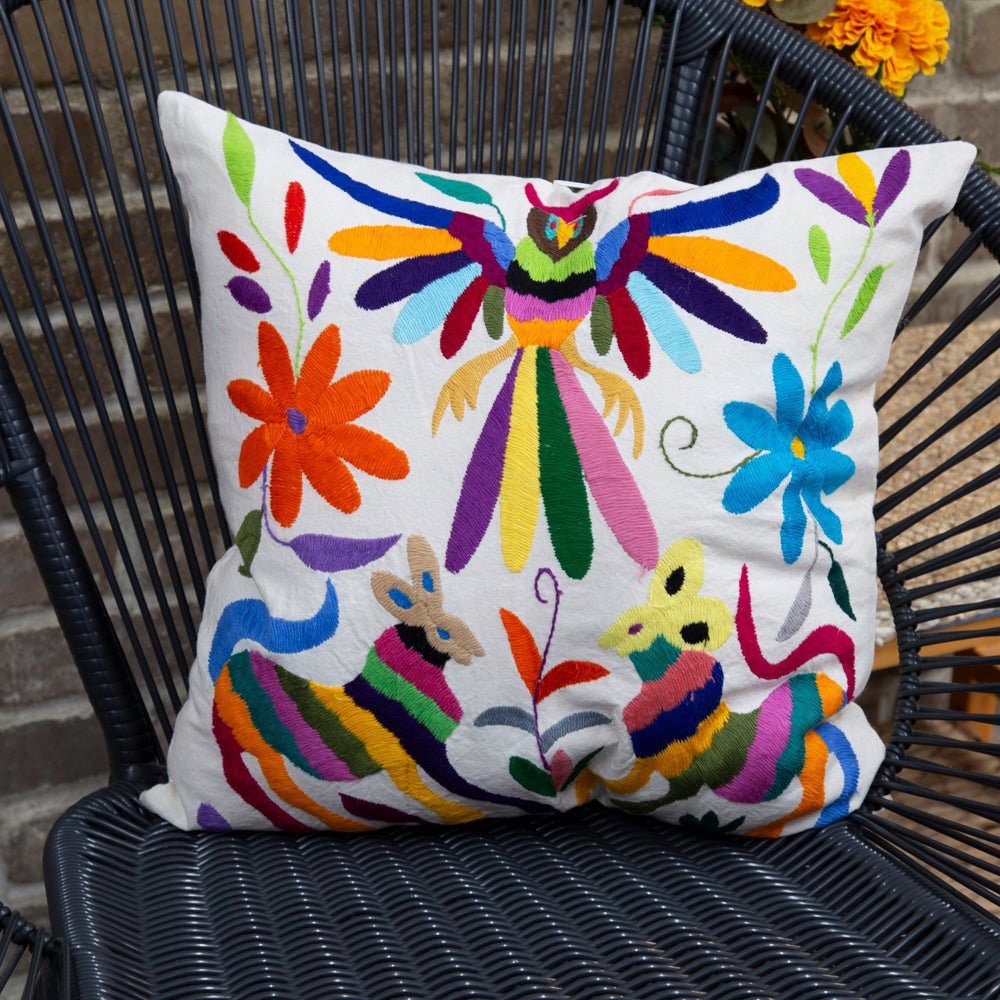 Otomí Hand-Embroidered Pillow Covers