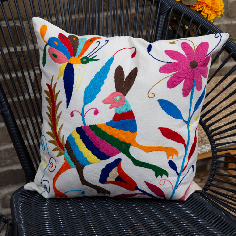Otomí Hand-Embroidered Pillow Covers