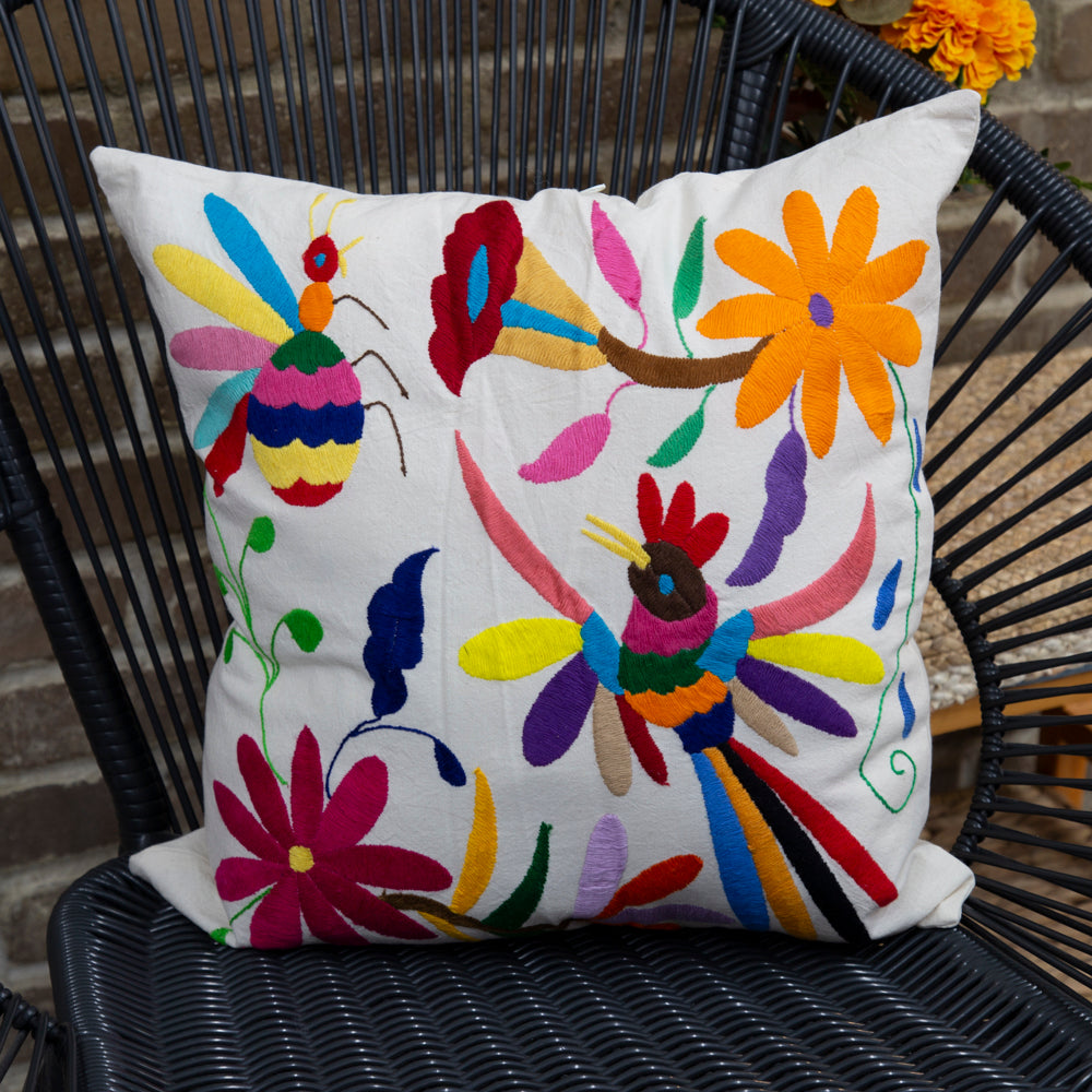 Otomí Hand-Embroidered Pillow Covers