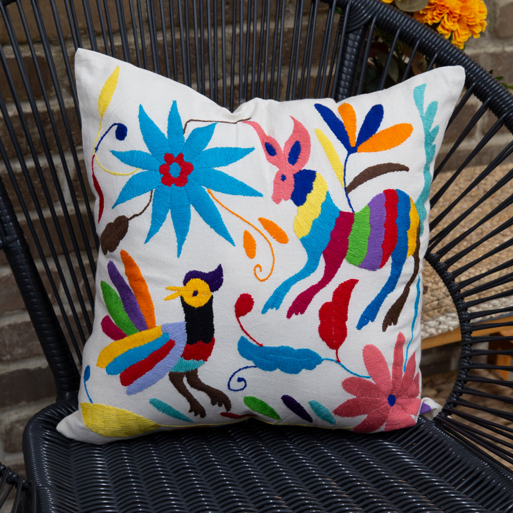 Otomí Hand-Embroidered Pillow Covers