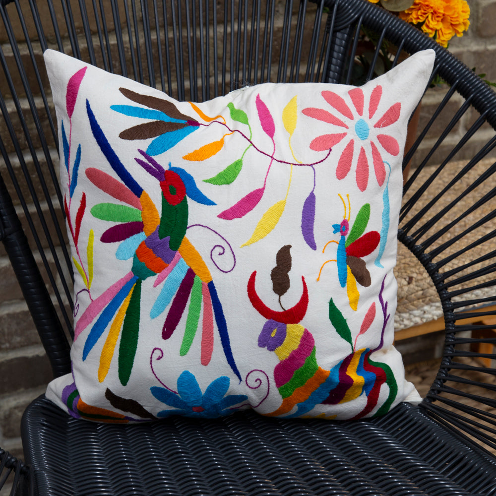 Otomí Hand-Embroidered Pillow Covers
