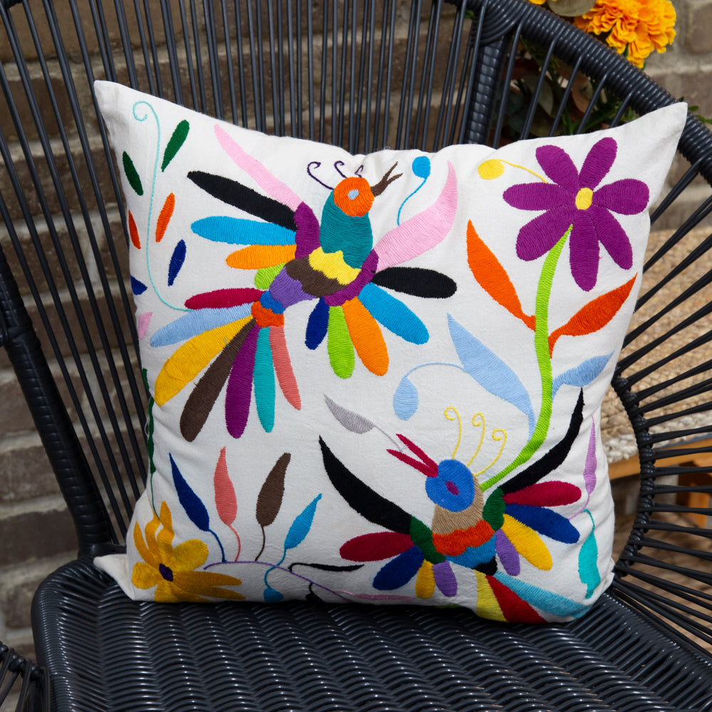 Otomí Hand-Embroidered Pillow Covers