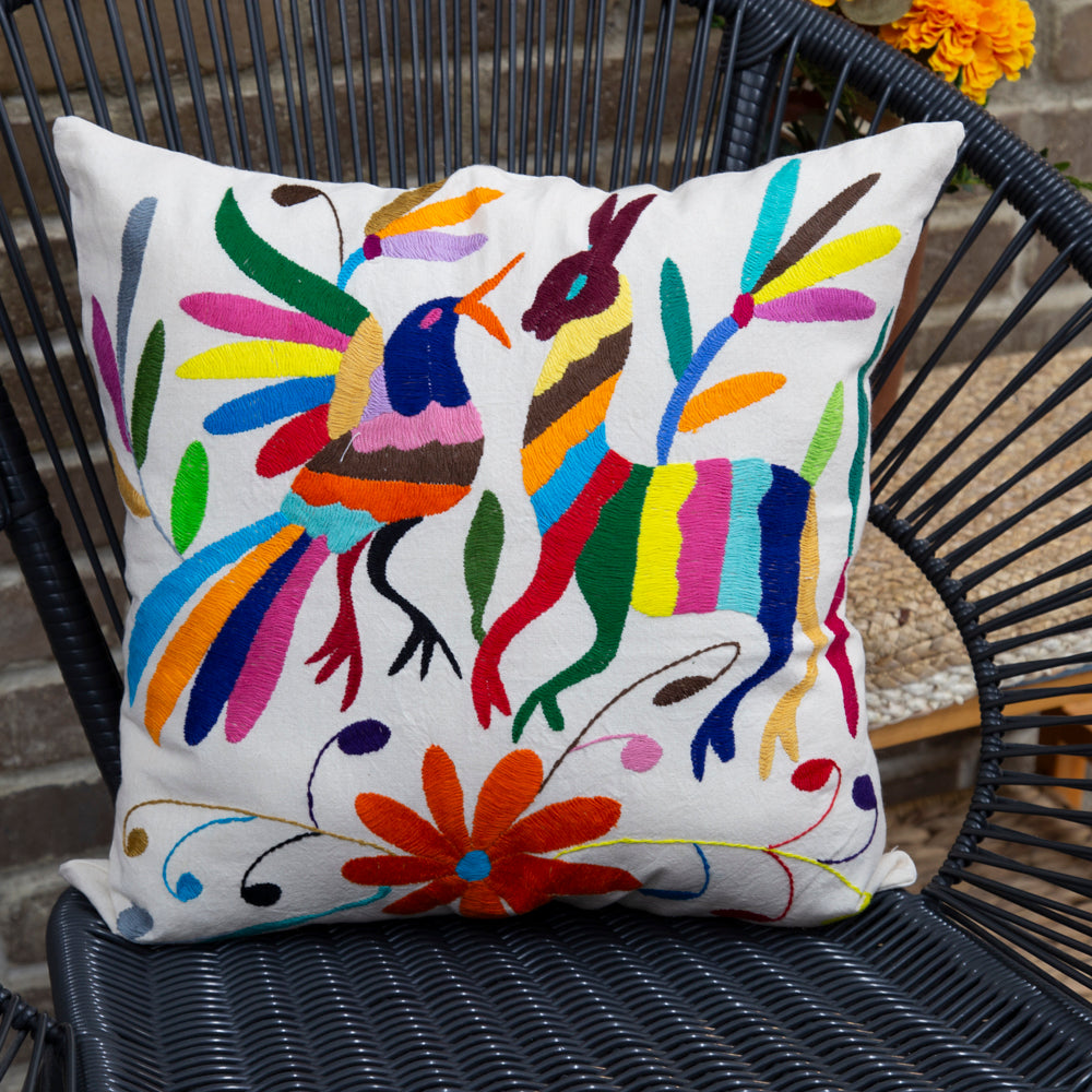 Otomí Hand-Embroidered Pillow Covers