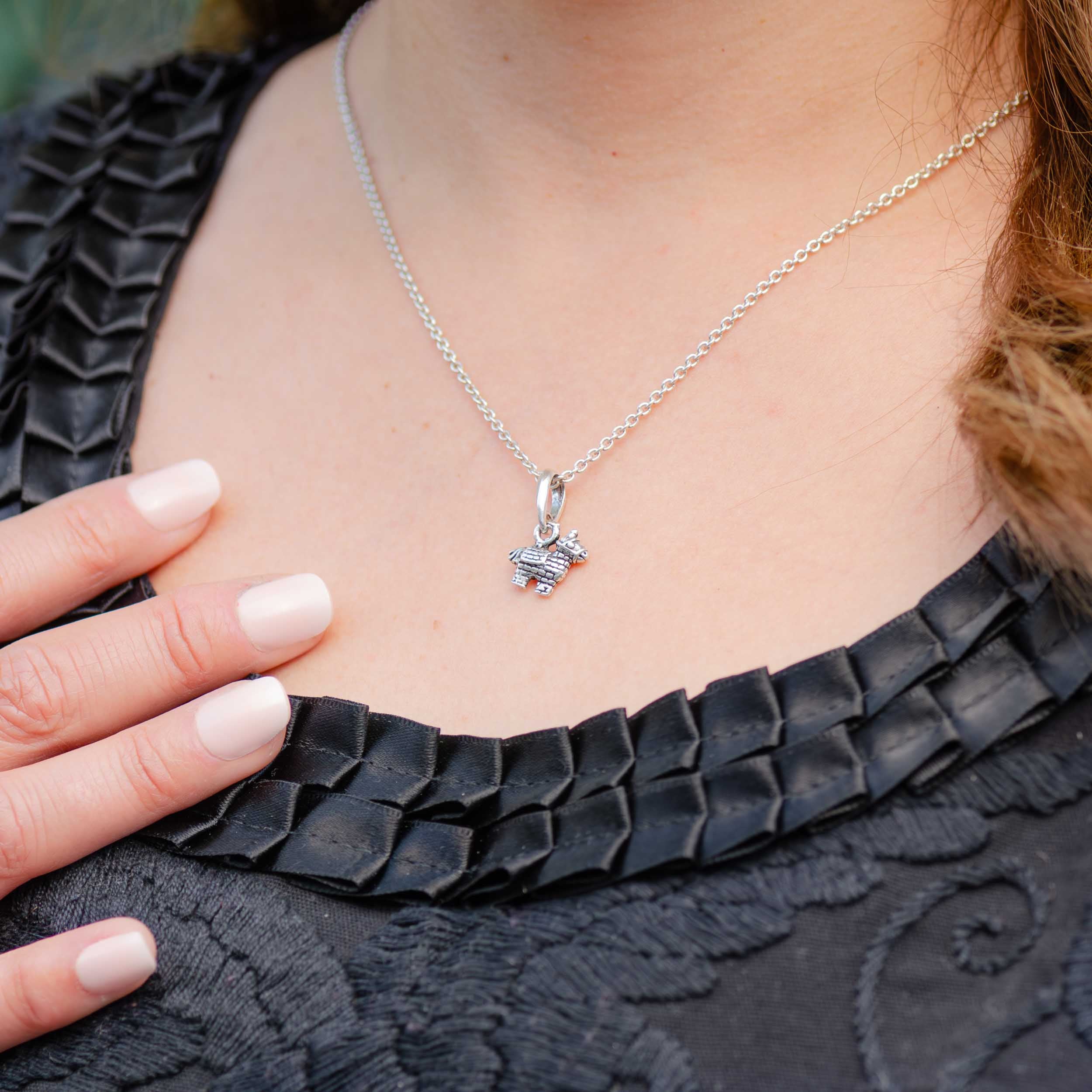 Sterling Silver Burrito Piñata Pendant