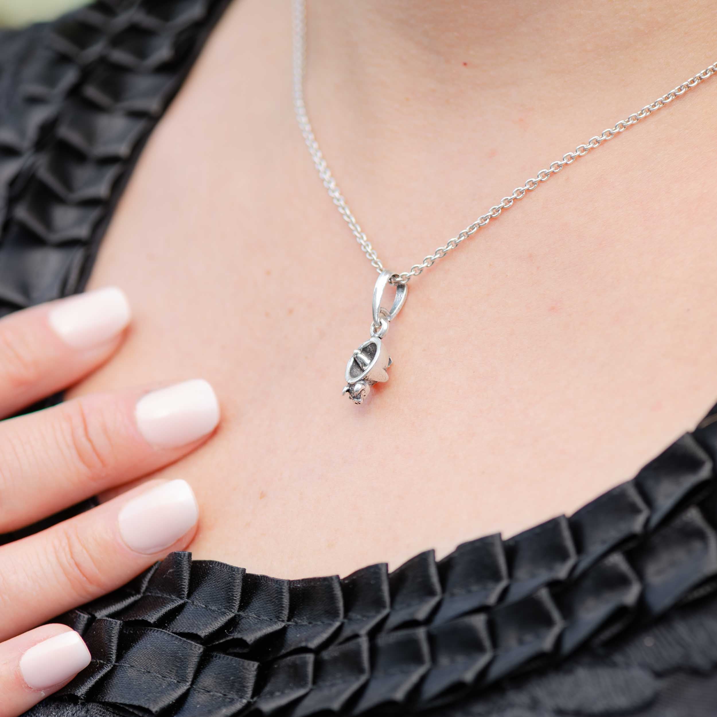 Sterling Silver Cochinito Molcajete Pendant