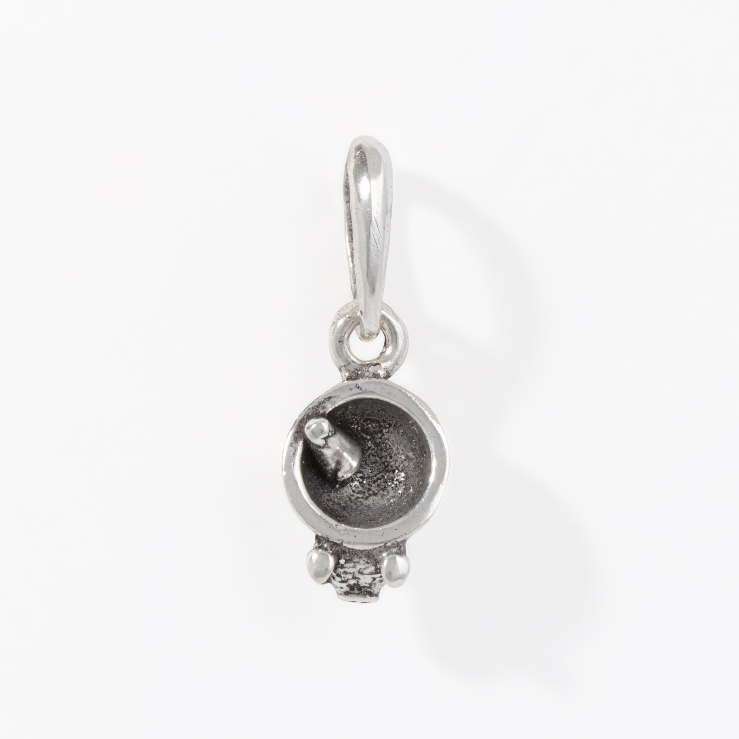 Sterling Silver Cochinito Molcajete Pendant