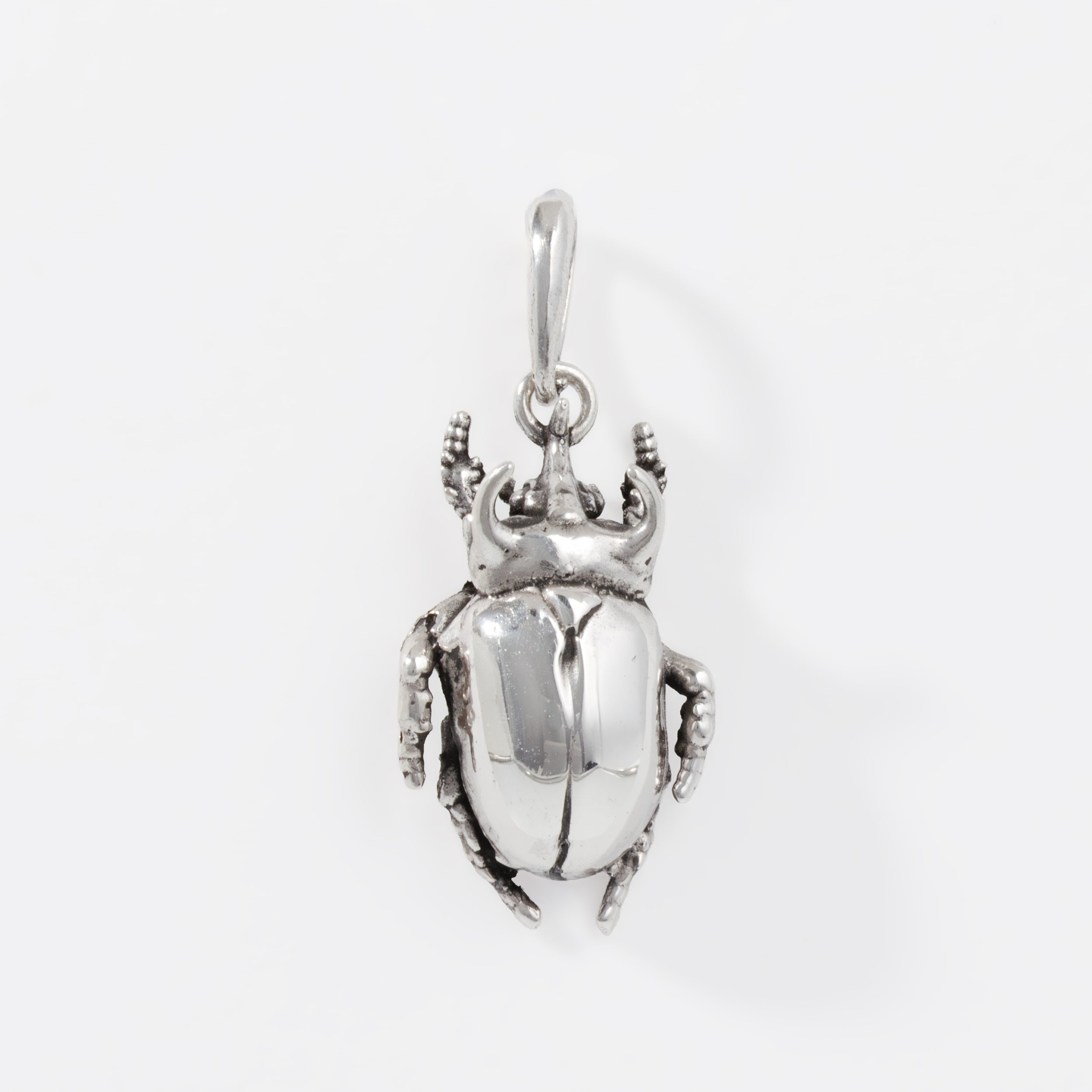 Sterling Silver Beetle Pendant